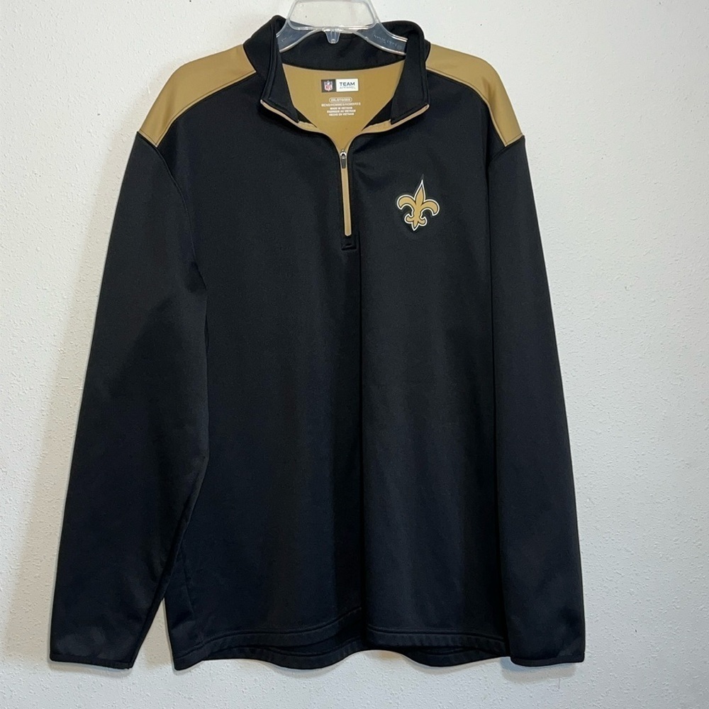NFL New Orleans Saints Long Sleeve Pull Over Shirt Size 2XL